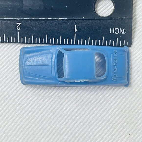 Vintage Primitive Molded Plastic Car - Blue marked ALPHA ROMEO ITALY Miniature - Picture 6 of 8